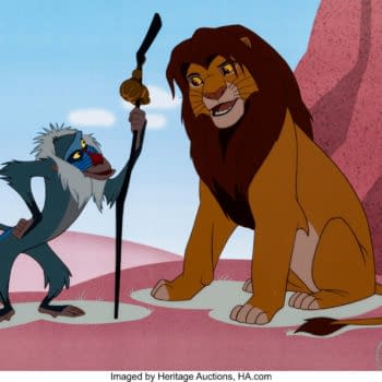 Rafiki and Simba Feature on The Lion King Sericel Up For Bid