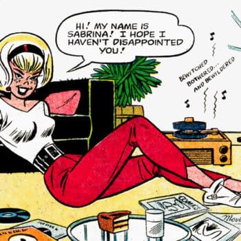 Archie's Madhouse #22 (Archie, 1962) title splash page featuring Sabrina.