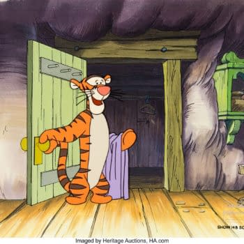 Winnie the Pooh Production Cel Featuring Tigger Hits Auction
