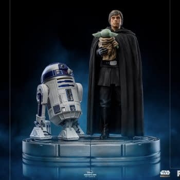 Iron Studios Reveals Star Wars The Mandalorian Luke, Grogu, and R2 Statues