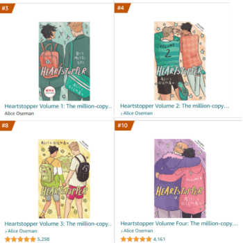 All Alice Oseman's Heartstopper Graphic Novels In Amazon UK's Top Ten