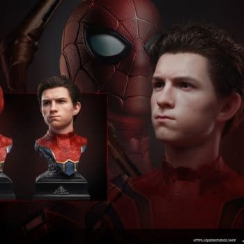 Endgame Spider-Man Iron Spider Statue Debuts from Queen Studios