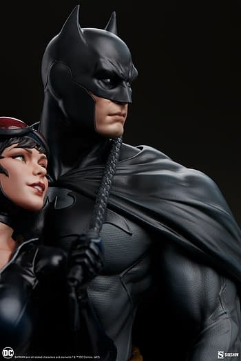 Batman and Catwoman Gets Playful with New Sideshow Statue