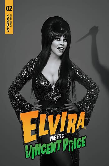 Cover image for ELVIRA MEETS VINCENT PRICE #2 CVR E 10 COPY INCV PHOTO B&W