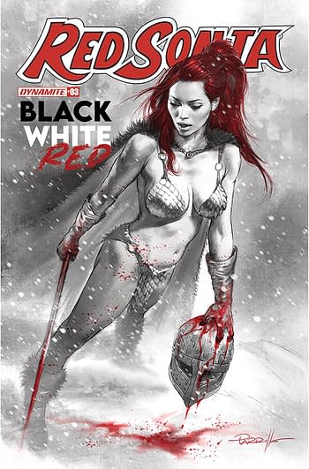 Cover image for RED SONJA BLACK WHITE RED #3 CVR A PARRILLO