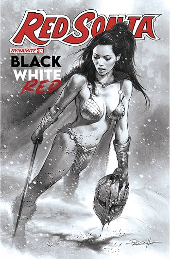 Cover image for RED SONJA BLACK WHITE RED #3 CVR I PARRILLO LTD VIRGIN