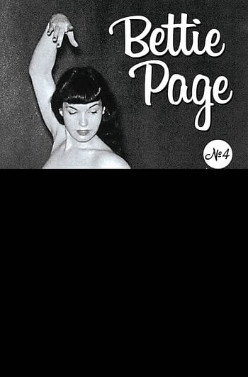 Cover image for BETTIE PAGE & CURSE OF THE BANSHEE #4 CVR I BLACK BAG PHOTO