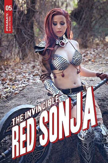 Cover image for INVINCIBLE RED SONJA #5 CVR E COSPLAY