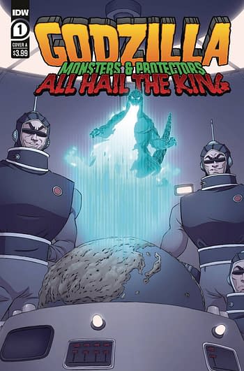 Cover image for GODZILLA MONSTERS & PROTECTORS ALL HAIL KING #1 CVR A SCHOEN