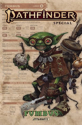 Cover image for PATHFINDER FUMBUS CHARACTER SHEET CVR
