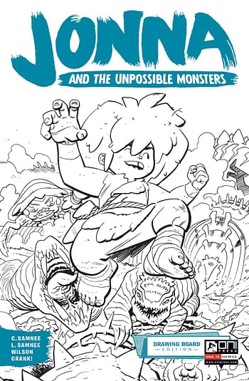 Cover image for JONNA AND THE UNPOSSIBLE MONSTERS #1 DRAWING BOARD ED (O/A)