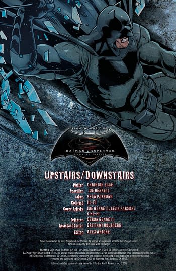 Obscure Comics: Batman V Superman: Dawn of Justice Upstairs/Downstairs