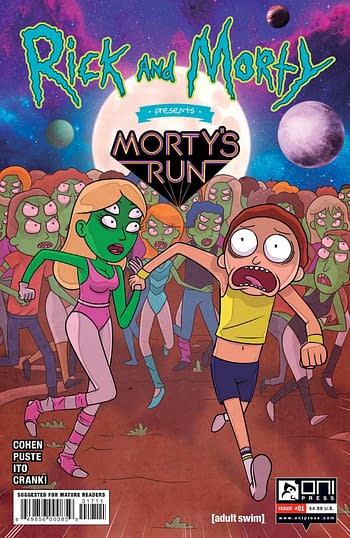 Cover image for RICK AND MORTY PRESENTS MORTYS RUN #1 CVR A PUSTE