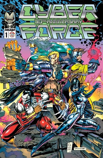 Cover image for CYBERFORCE #1 30TH ANNV ED CVR A SILVESTRI & CHIODO (MR)