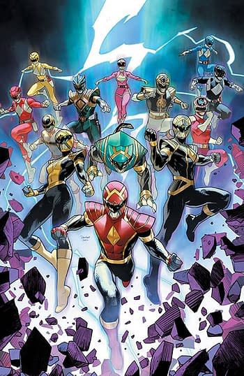 Cover image for MIGHTY MORPHIN POWER RANGERS #100 CVR A MORA