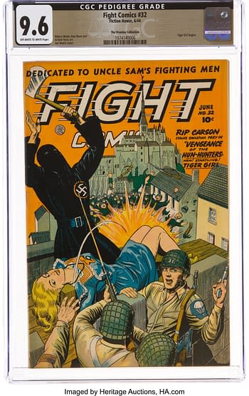 Fight Comics #32 The Promise Collection Pedigree (Fiction House, 1944) CGC NM+ 9.6 Off-white to white pages