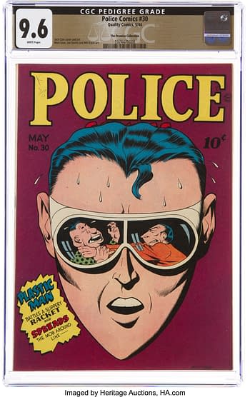 Police Comics #30 The Promise Collection Pedigree (Quality, 1944) CGC NM+ 9.6 White pages