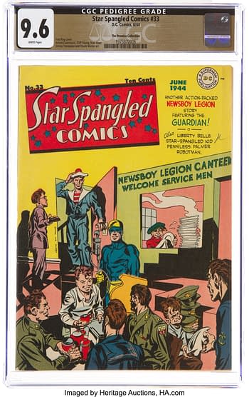 Star Spangled Comics #33 The Promise Collection Pedigree (DC, 1944) CGC NM+ 9.6 White pages