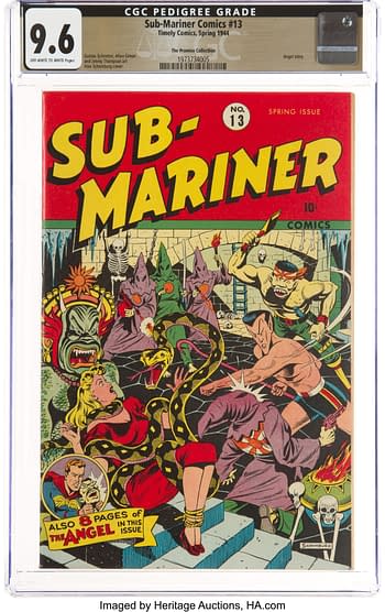 Sub-Mariner Comics #13 The Promise Collection Pedigree (Timely, 1944) CGC NM+ 9.6 Off-white to white pages