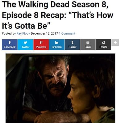 Bring Out Your Dead 809 Bleeding Cool S The Walking Dead Live Blog