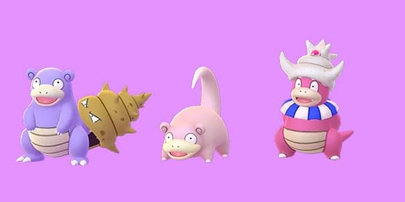 Família Shiny Slowpoke em Pokémon GO.  Crédito: Niantic