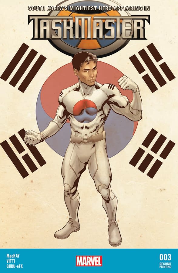 Taskmaster #3 Taegukgi Variant References Captain Marvel #17 2nd Print Taskmaster #3 Taegukgi Variant References Captain Marvel #17 2nd Print