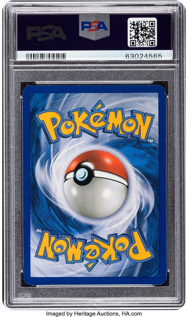 The back face of the No. 2 Trainer tournament prize card from the Pokémon TCG. Currently available at auction on Heritage Auctions' website.