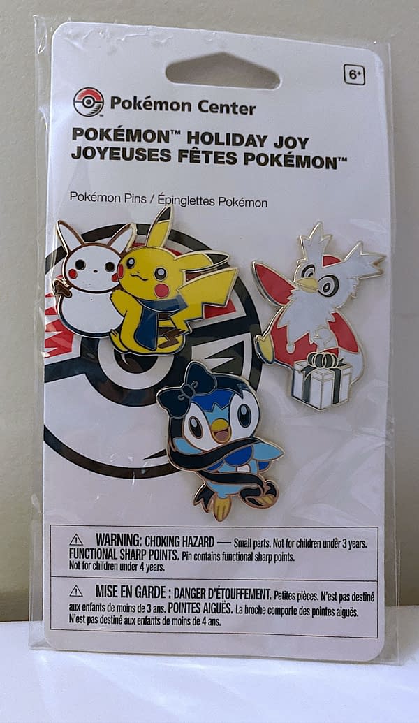 Pokémon Holiday Joy Pokémon Pins (3-Pack). Credit: The Pokémon Center