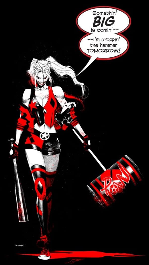 Harley Quinn #1 Announced Tomorrow? What's Up With Her Neck?
