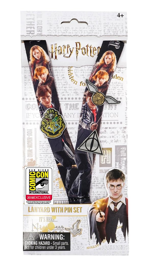 Monogram SDCC Exclusive Harry Potter Lanyard and Pins