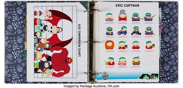 South Park Style Guide Binder. Credit: Heritage Auctions