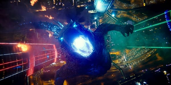 Lots of footage from Godzilla vs.  Kong HQ cause a colorful brawl