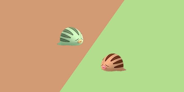 Shiny and regular Swinub in Pokémon GO. Credit: Niantic