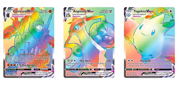 Rainbow Rare Pokémon cards in Vivid Voltage. Credit: Pokémon TCG