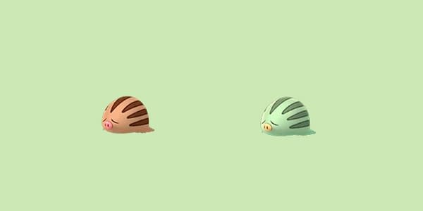 Regular & Shiny Swinub in Pokémon GO. Credit: Niantic
