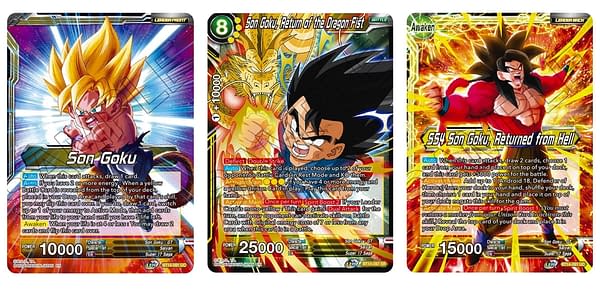 Goku cards from Cross Spirits. Credit: Dragon Ball Super CG