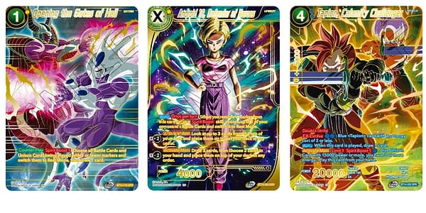 Android 18, Cooler, and Tapion SPRs. Credit: Dragon Ball Super Card Game