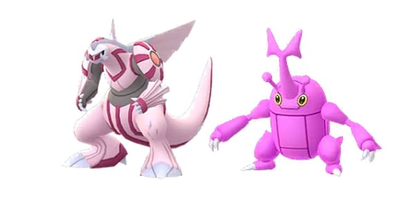 Shiny Palkia & Heracross in Pokémon GO. Credit: Niantic