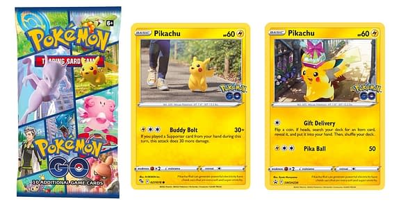 Pokémon GO Pikachu cards. Credit: Pokémon TCG
