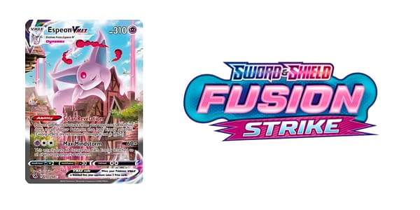 Fusion Strike chase card and logo. Credit: Pokémon TCG