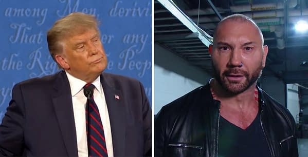 Dave Bautista is involved in a long-running feud with fellow WWE Hall-of-Famer President Donald Trump