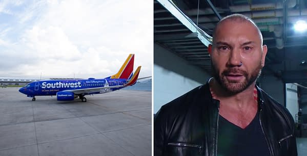 Dave Bautista has no love for Southwest Airlines after a pilot for the company said mean things about President Biden.
