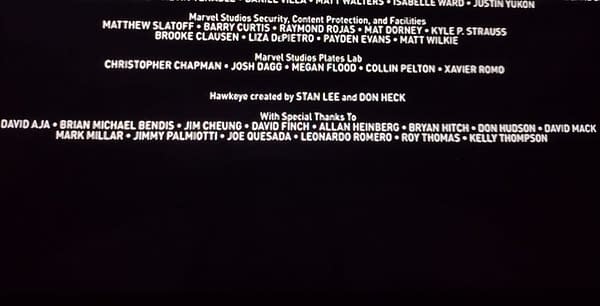 Dropping Creator "Special Thanks" Credits From Hawkeye Episode Three