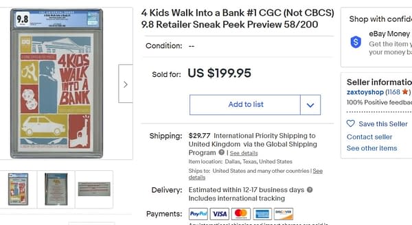 4 Kids Walk Into A Bank Jump Up To $200 on eBay After Movie News