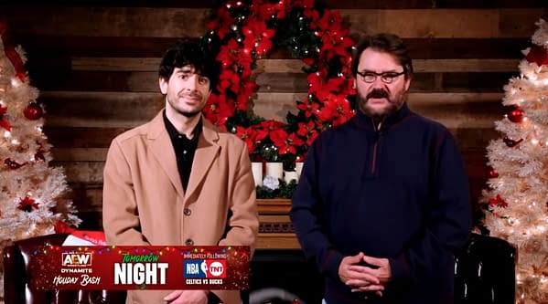 Tony Khan and Tony Schiavone appear in a holiday-themed "commercial" on Impact Wrestling to invite the Impact stars to AEW Dynamite