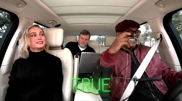 Brie Larson, Samuel L. Jackson Do Lie Detector Tests on Carpool Karaoke