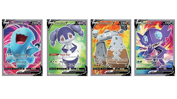 Sword & Shield Full Art Pokémon cards.  Credit: Pokémon TCG