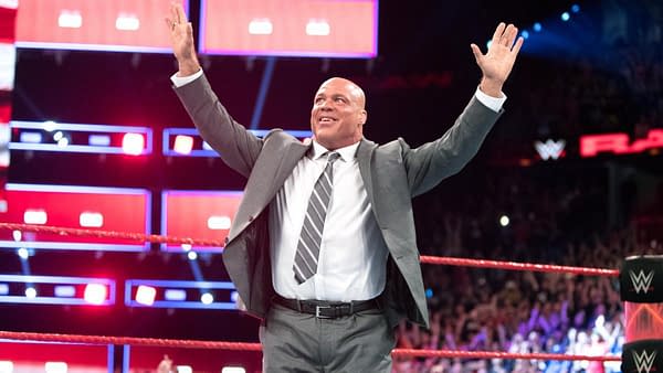 Kurt Angle returns to Raw, courtesy of WWE.