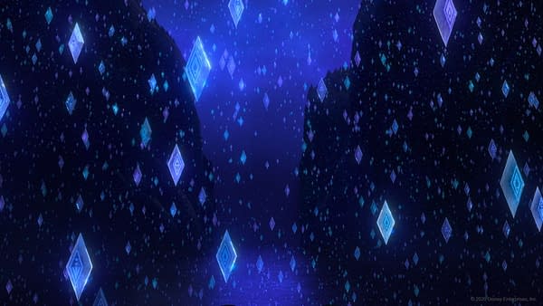 The ice elements from Frozen 2.