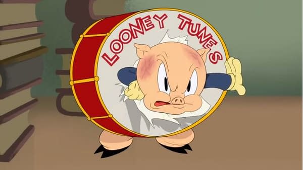 Porky Pig's had enough in Looney Tunes Cartoons, courtesy of HBO Max.